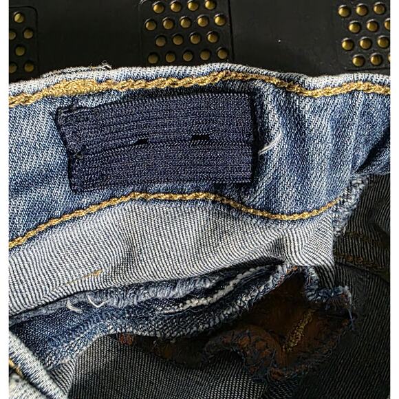 Gymboree Girls Suede Pieced Pull On Jeans denim Size 10 Adjustable Waist - Picture 4 of 5